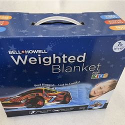 Bell Howell Kids 7lb Weighted Blanket, Soft and Breathable Cooling Blanket for Kids, Weighted Blanket Kids Great for Calming and Sleeping, Race Car 