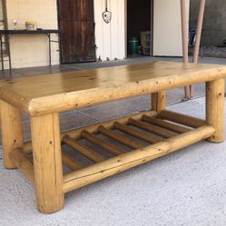 Pine Log Coffee Table 