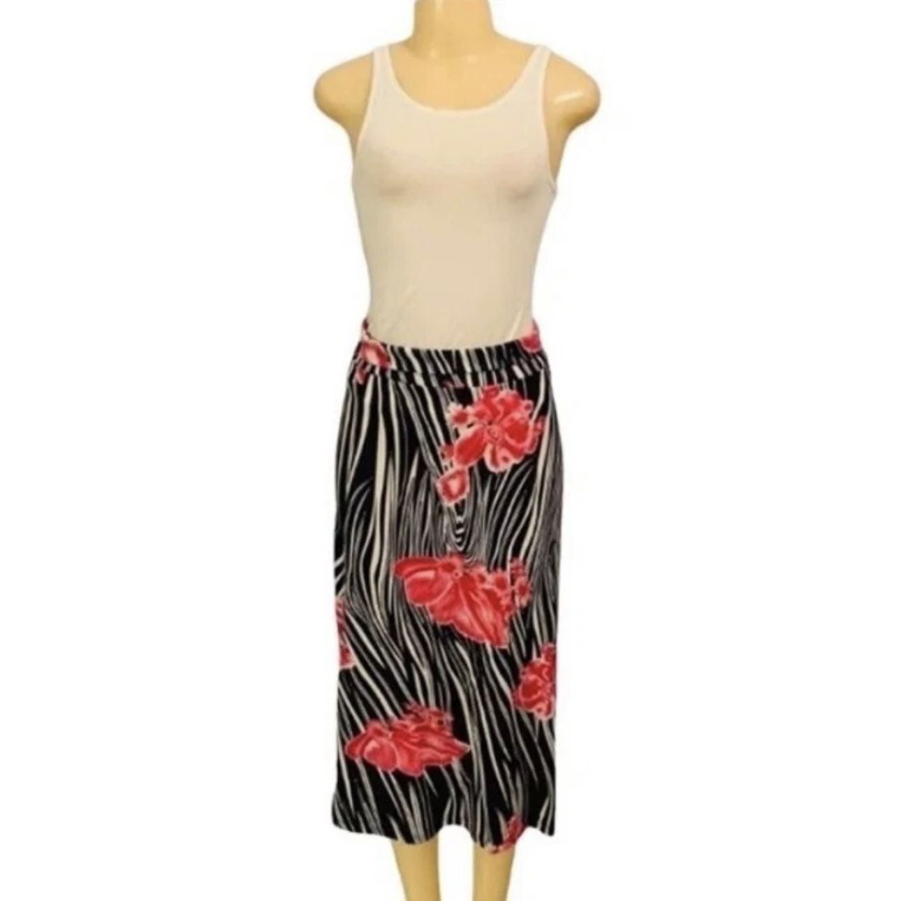 Emily Stacy Sz M Women Skirt Maxi Floral
