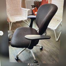 office chair with chrome trim