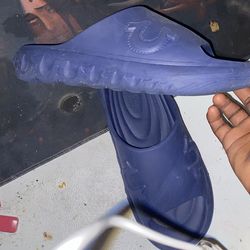 Men's Blue Tupac MoldedTrue Religion Slide