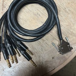 Mogami Gold GDB25TRS10 DB25 to 1/4" TRS 8 Ch Recording Snake 10 Foot