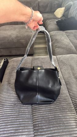 Black  Shoulder Bag with Gold Hardware