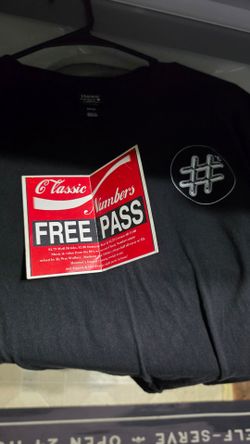FOR SALE.NUMBERS SMALL TSHIRT AND UNLIMITED ENTRY ENTRANCE PASS 😎 NOW $50.00 [SAVE MO NEY YEAR ROUND AND NEXT WITH THIS PASS! 😎