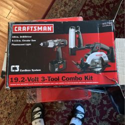 Brand  New With Open Box Craftsman 19.2 Volt 3 Tool Combo Kit