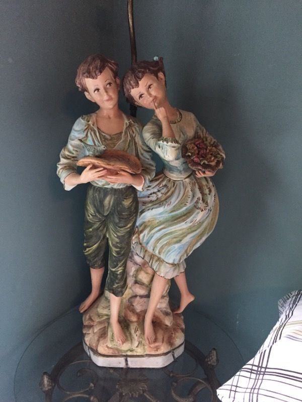 Azzolin Brothers Capodimonte Antique lamps 1967