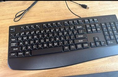 Wired USB Keyboard with Wrist Rest