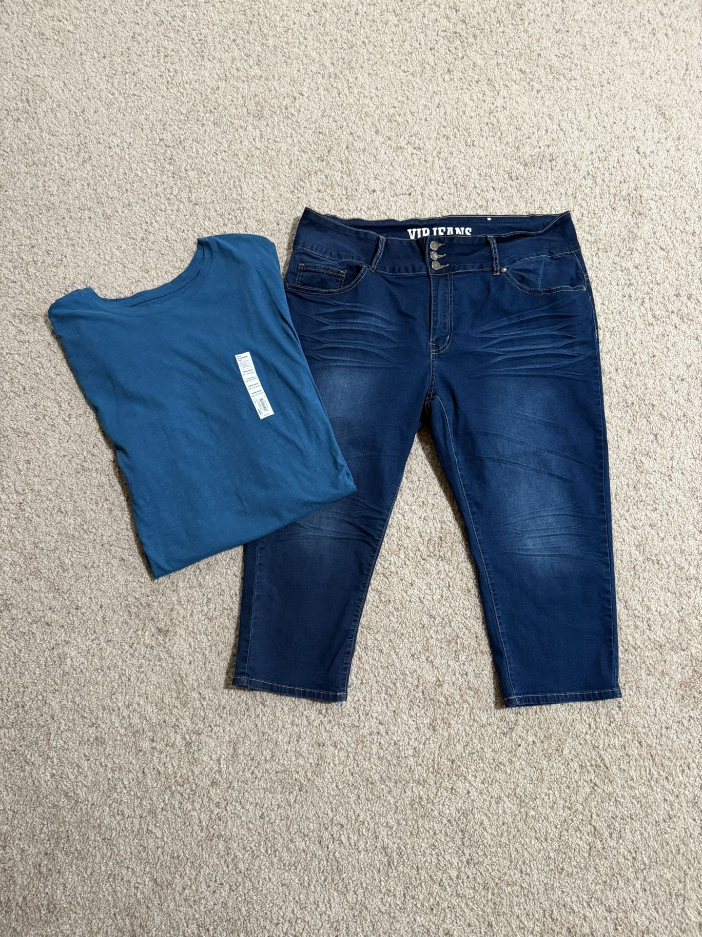 Capris Jeans and Top