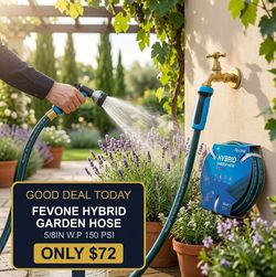 Fevone Garden Hose 100  ft, Hybrid
