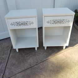 White Nightstands Side Tables