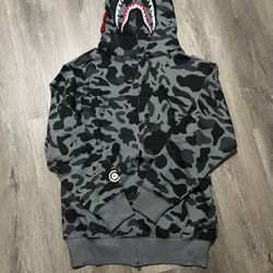 BAPE HOODIE DARK GREY