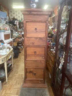 Tall solid wood dresser chest