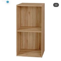 Easy Assembly N-Click Box, Regular 2 Tiers, Light Brown 1 set