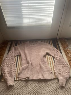 Madewell Blush Pink Bubble Sweater 