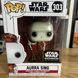 VAULTED EXCLUSIVE Aurra Sing Star Wars Funko Pop Bobblehead #303 Bounty Disney