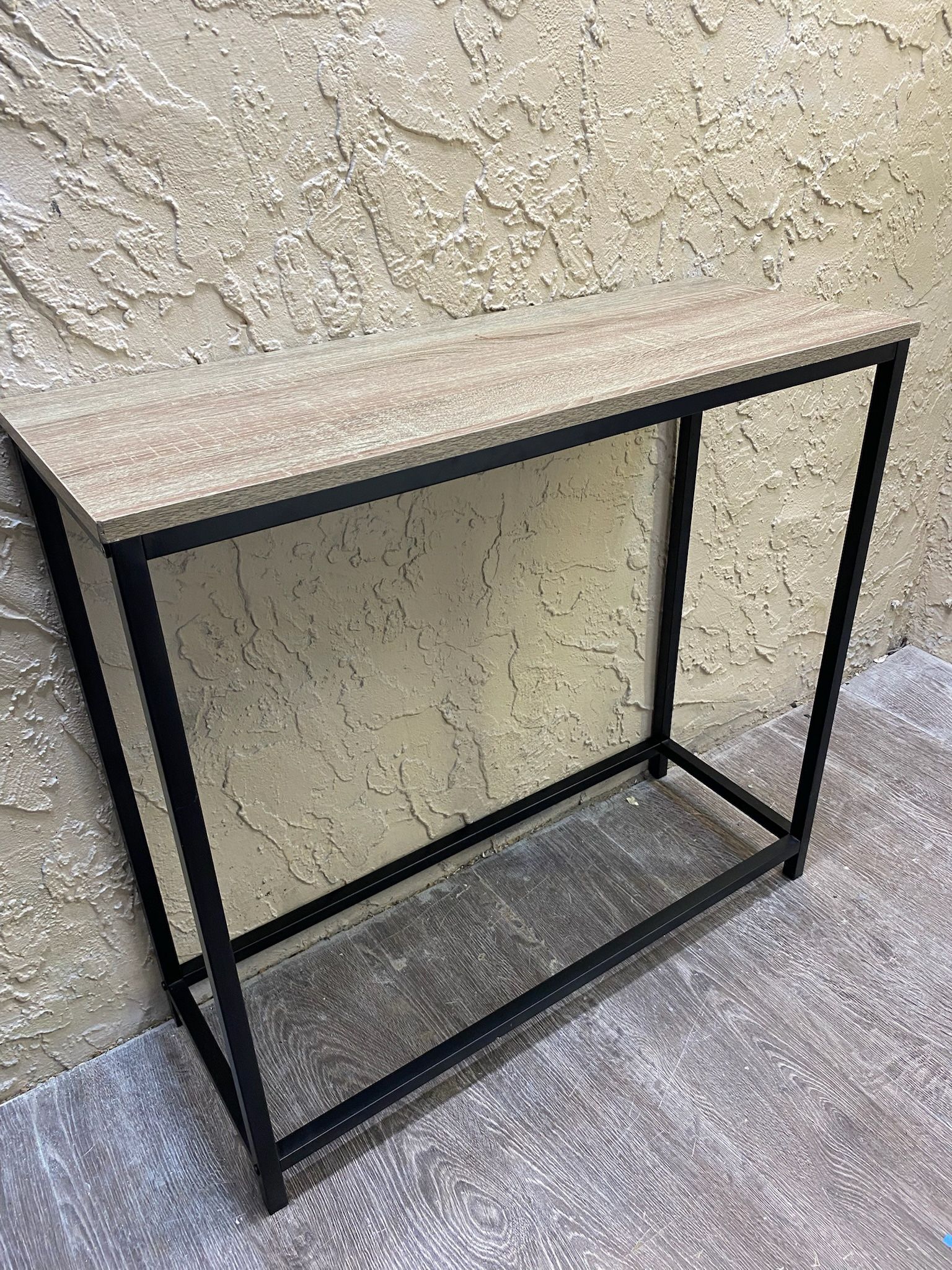 Wooden Entrance Console Table Metal Frame - Local Delivery for a Fee - See My Items