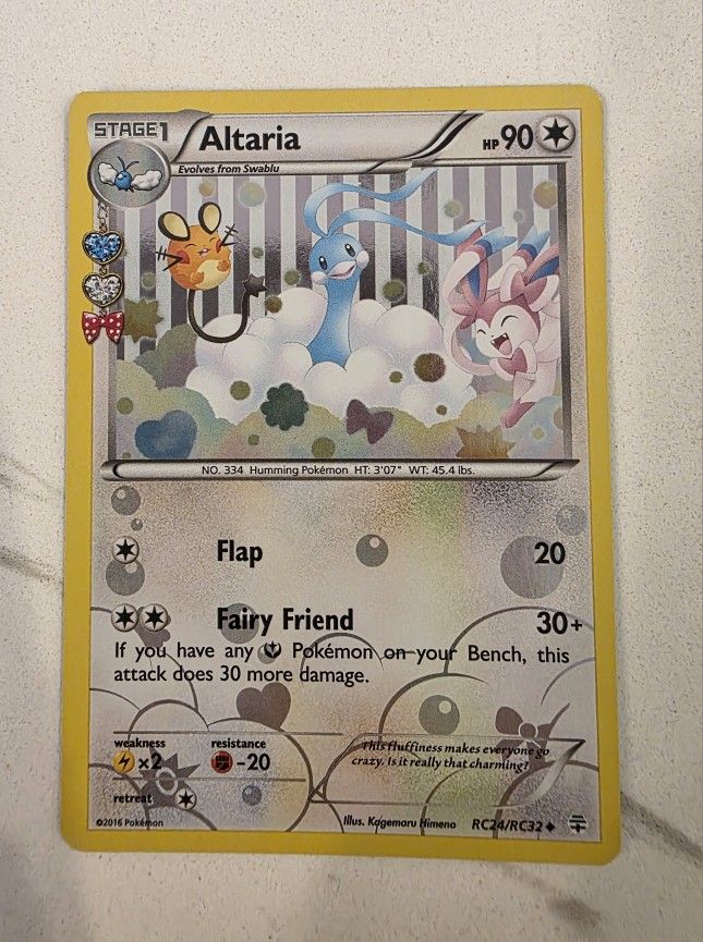 Altaria Holo RC24/RC32 Pokemon XY Generations Radiant Collection Near Mint NM