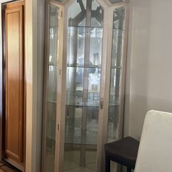 Contemporary Philip Reinisch corner curio display cabinet