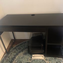 IKEA Black Computer Desk With Cubby