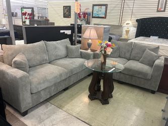 Brand new super plush comfy corduroy sofa loveseat set