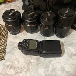 Camera Lenses And Flash 