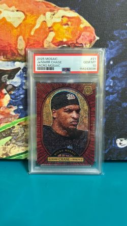 2025 Mosaic Ja'Marr Chase Micro Mosaic PSA 10