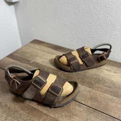 Birkenstock Milano BS Habana US 7.5 Womens Leather Leather Strap Sandals