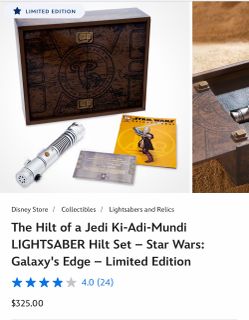 The Hilt of a Jedi Ki-Adi-Mundi LIGHTSABER Hilt Set – Star Wars: Galaxy's Edge – Limited Edition