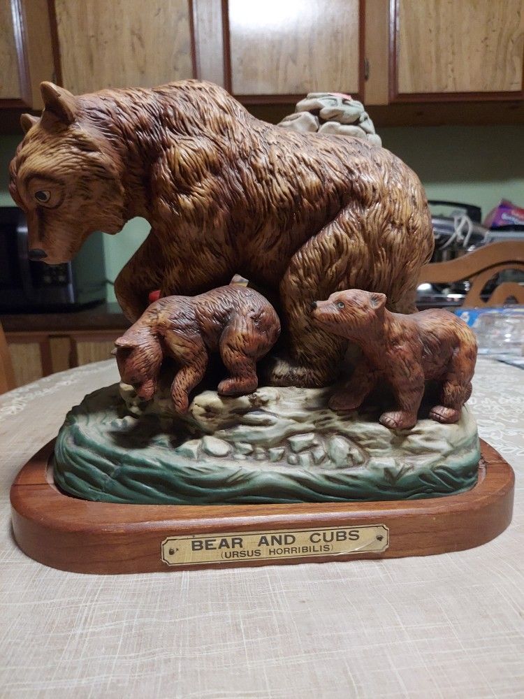 Bear And Cubs 1980 Decanter By Haas Brothers