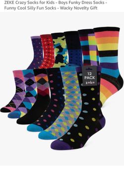 ZEKE Kids Crazy Socks – 12-Pack