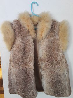 Vintage rabbit FUR vest size S