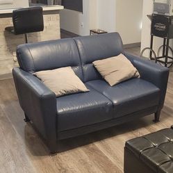 Genuine Italian Leather Loveseat Sofa Couch