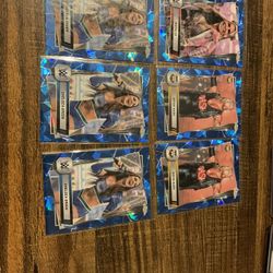 6 WWE 2025 Topps Chrome Pro Wrestling Sapphire Refractor Parallel Collectible Cards
