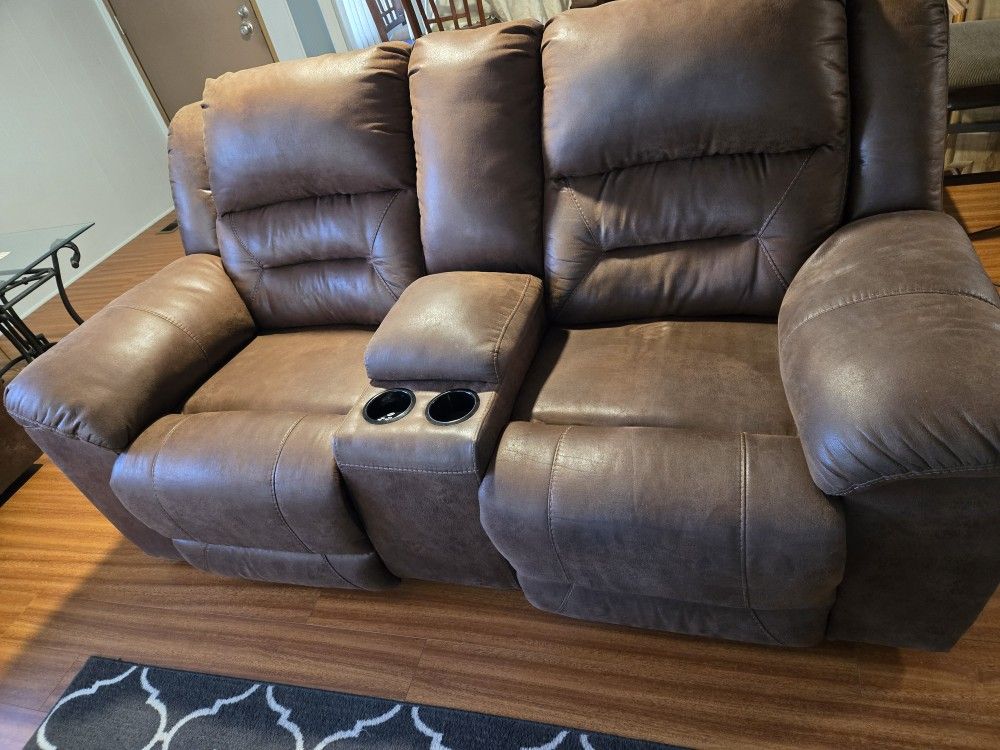 Couch and Captains Chair Loveseat
