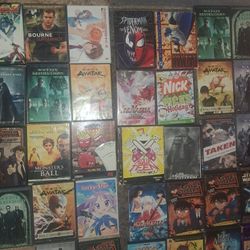 Large Lot Of Mixed Anime, Cartoon, DC/Marvel, Action, And Sci-Fi DVDs