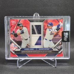 Aaron Judge Shohei Ohtani Dual Game Used Relic Red Parallel 3/10 OS-JO 