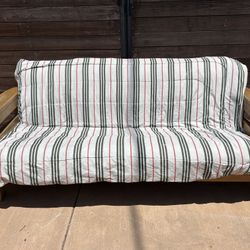 Solid wood oak futon 27 X 36 X 83 full size in
