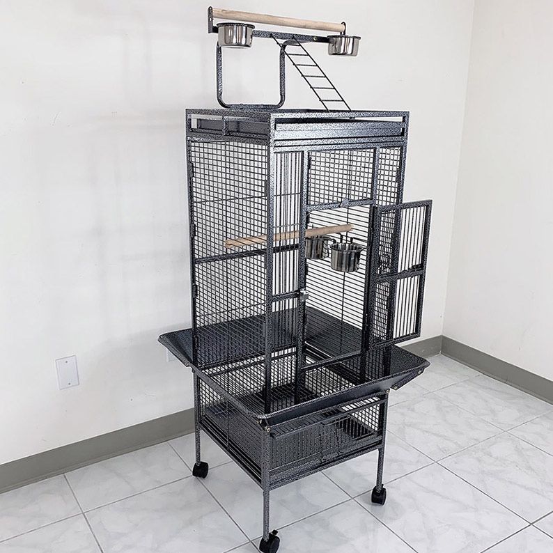 Brand New $130 Large 61” Tall Bird Cage with Rolling Stand Playtop for Parakeets Parrots Conures Cockatiel 