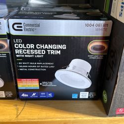 Commercial Electric Led Color, Changing Recess Trim With Nightlight 4 Inches
