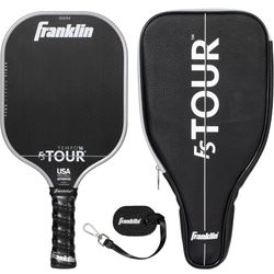 Franklin Sports Pro Pickleball Paddle Set - FS Tour Series Carbon Fiber Pickleball Paddle, Paddle Cover + Paddle Eraser - Official USA Pickleball (USA