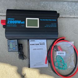 Inverters, 2000 Watt Giandel pure sine wave, never used $150.00-700 Watt Renogy, never used $100.00. Both inverters with remote