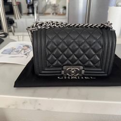 Chanel Small Boy Haas Caviar Leather 