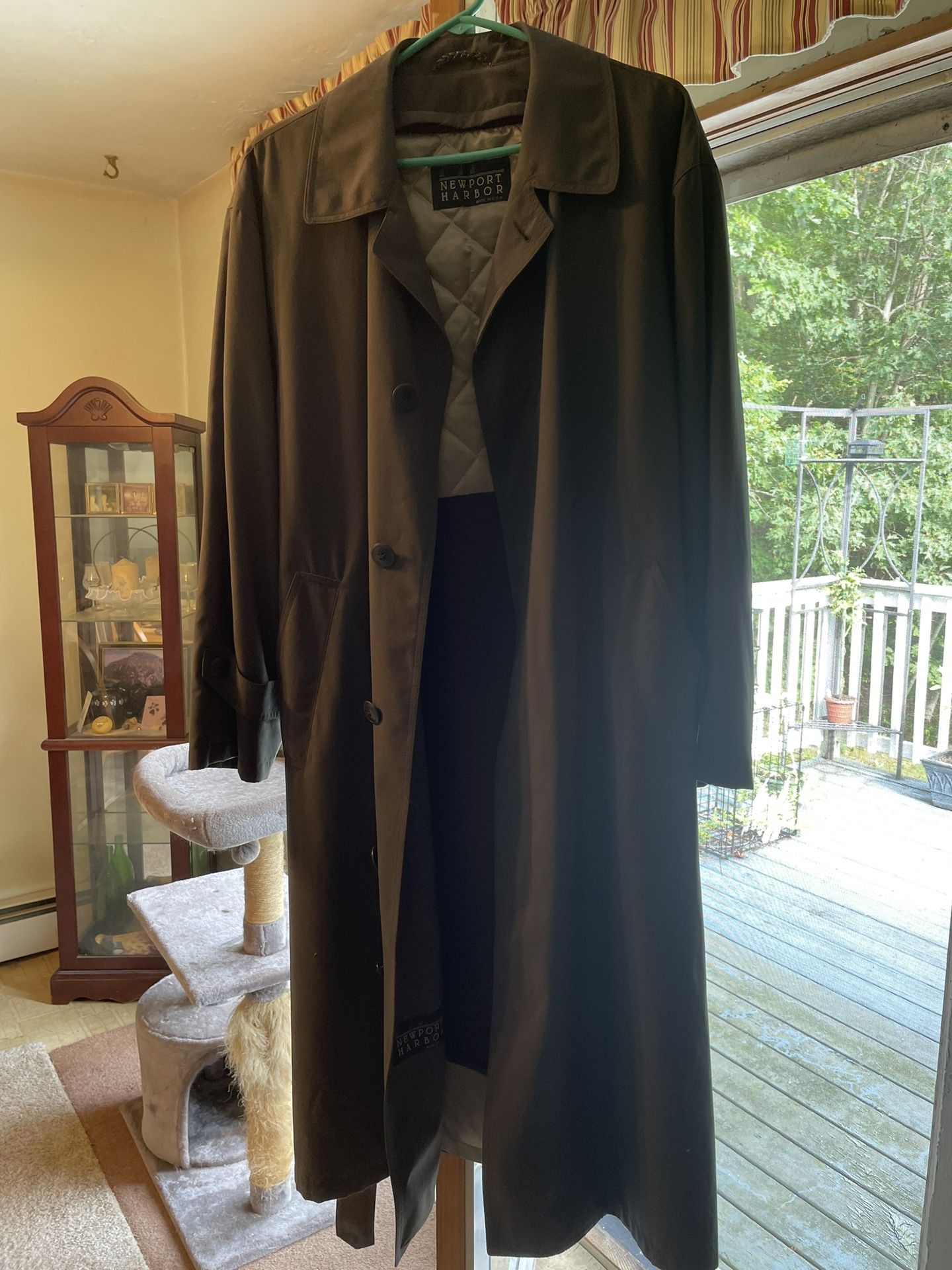 NEWPORT HARBOR TRENCH COAT - GREEN - NEW