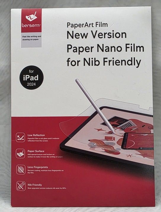 Paper Art Film New Version Paper Nano Film For NIB Friendly Ipad 2024. New