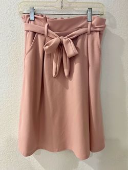 Dusty Pink Paperbag Waist Skirt