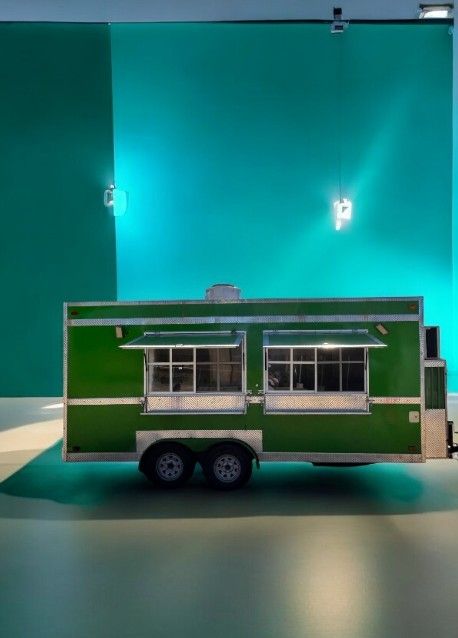 2024 Food Trailer Parked And Connected