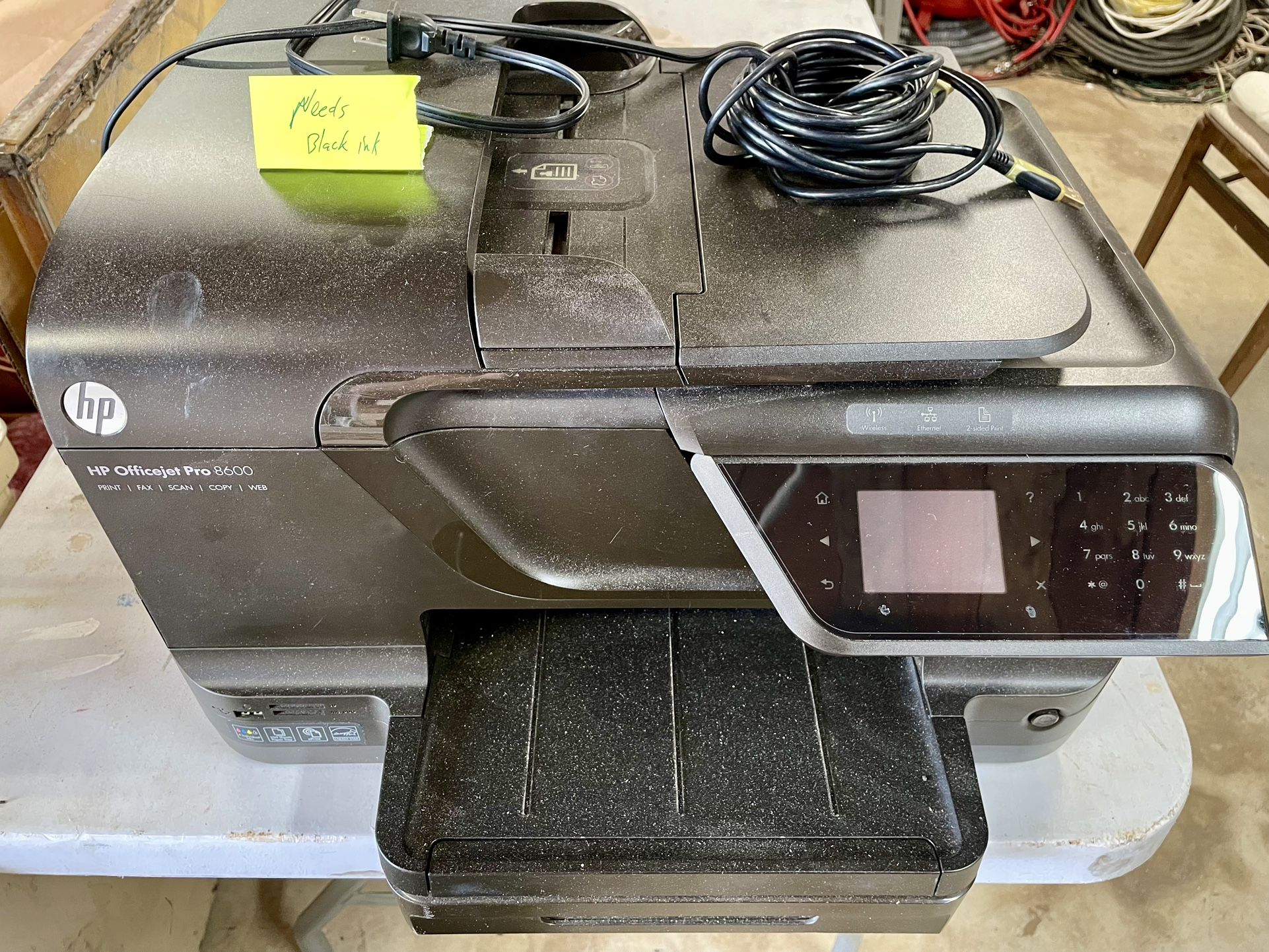 Officejet 8600 Pro Hp All In One Printer *needs Black Ink