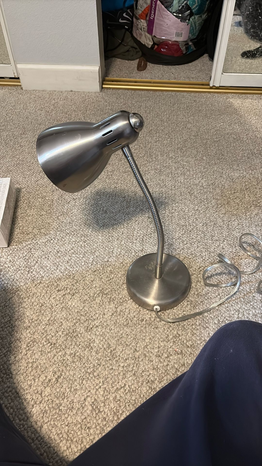 Silver Lamp Desk Size