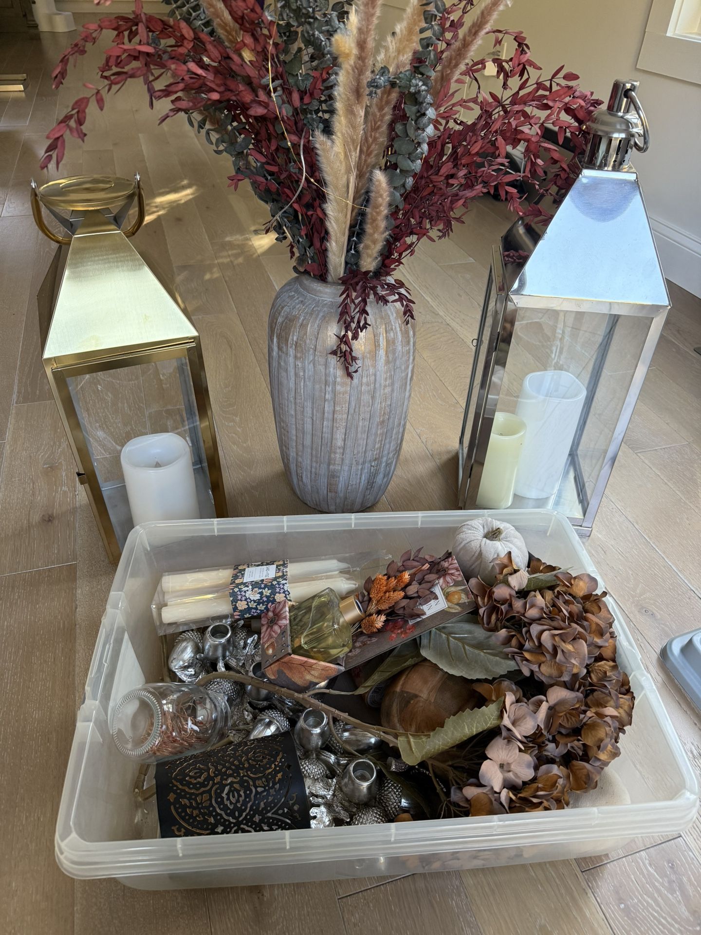 Fall Decor, Fake Plants, Candles Etc