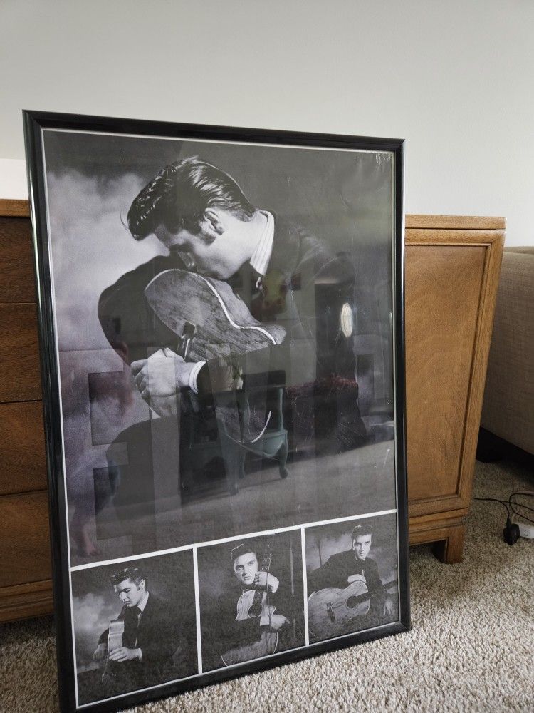 Framed Elvis Poster